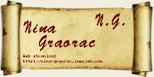 Nina Graorac vizit kartica